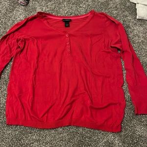 Lane Bryant red sweater with buttons. Size 18/20